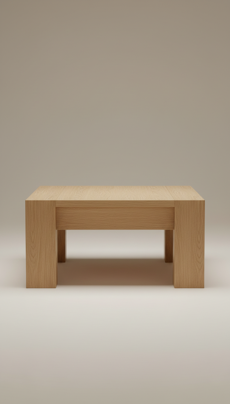 Table basse en chêne massif