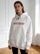 Sweat à Capuche Oversize Slogan Brodé