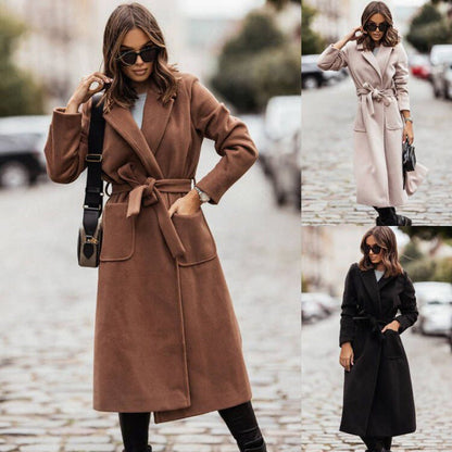 Manteau en Laine Croisé
