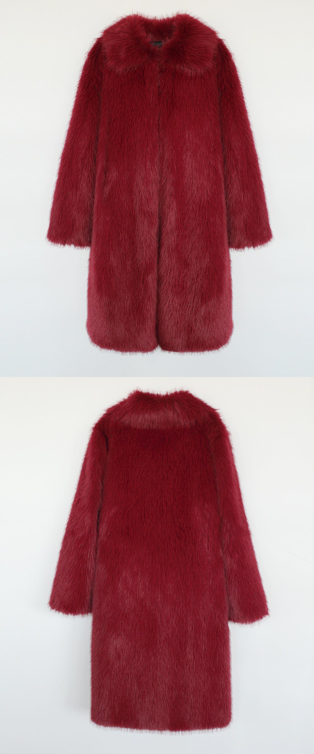 Manteau Long Pelucheux Hiver