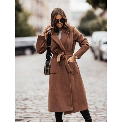 Manteau en Laine Croisé