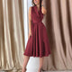 Robe Midi Casual Sans Manches & Ceinture – Style & Confort
