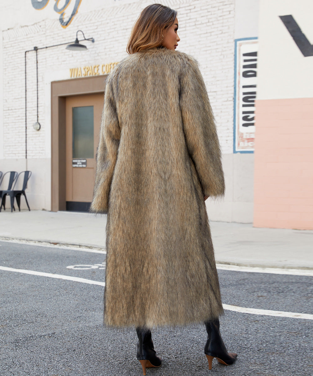 Manteau Long Col V