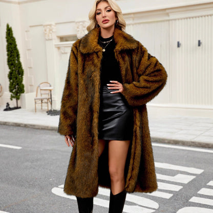 Manteau Long Pelucheux Hiver
