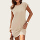 Robe Midi Évasée à Manches Bouffantes