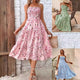 Robe Estivale Fleurie à Dos Nu