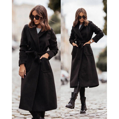 Manteau en Laine Croisé