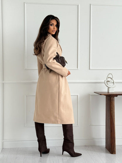 Manteau en Laine Ceinturé
