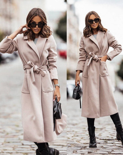 Manteau en Laine Croisé