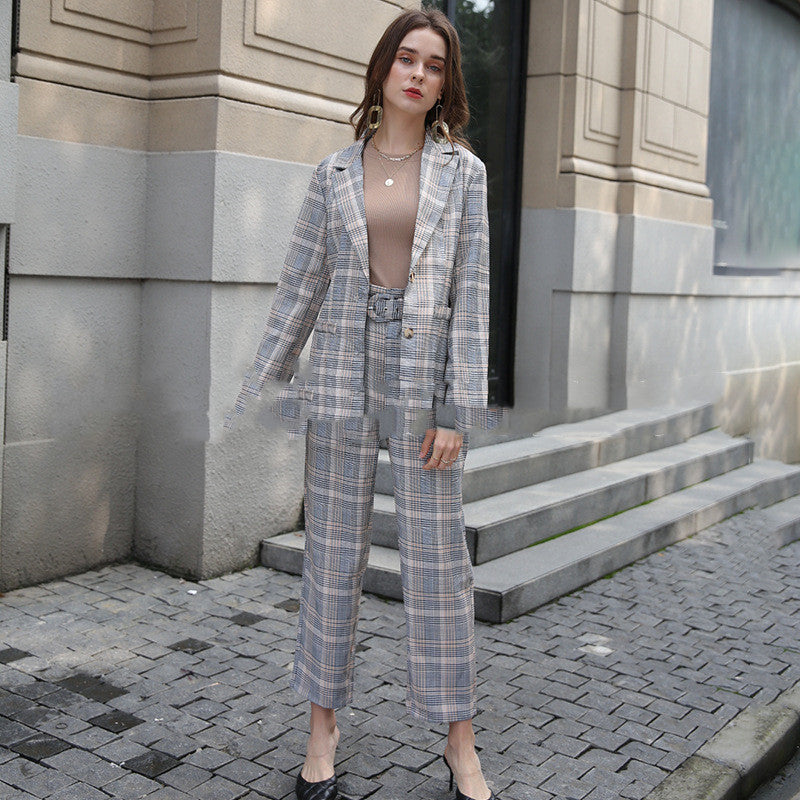 Ensemble Blazer à Carreaux