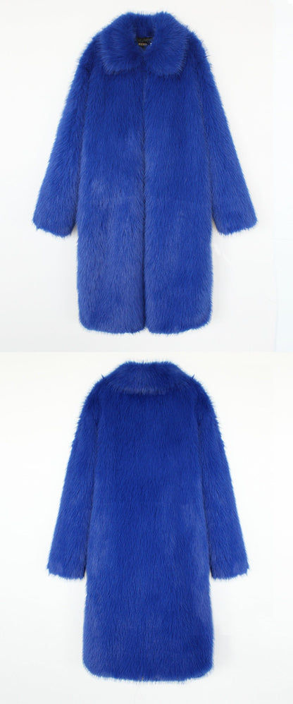 Manteau Long Pelucheux Hiver