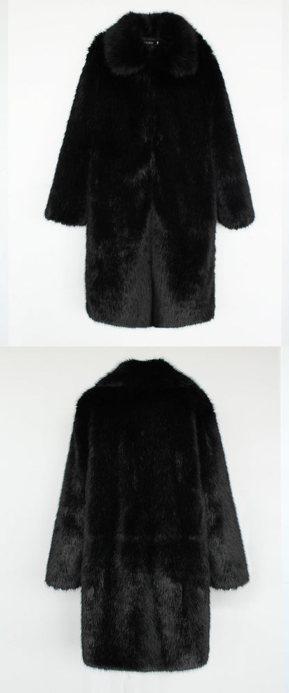 Manteau Long Pelucheux Hiver