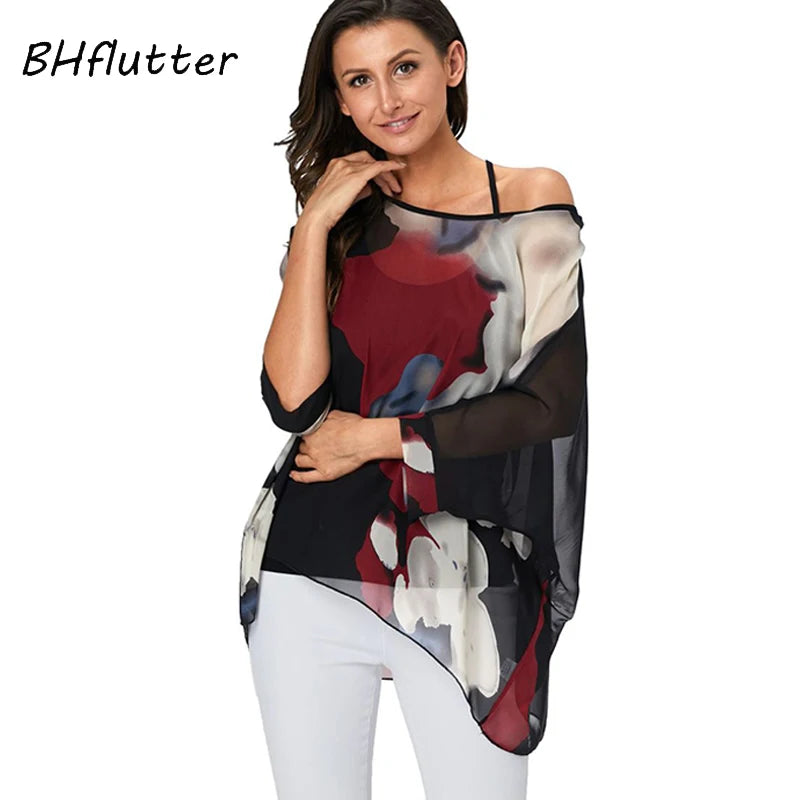 BHflutter Women Blouses Plus Size 2019