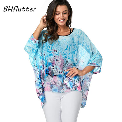 BHflutter Women Blouses Plus Size 2019