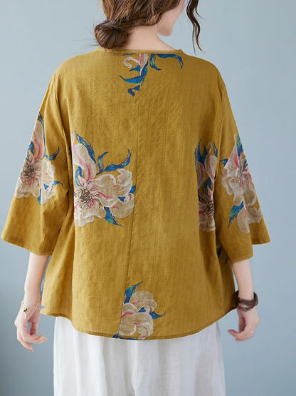 Asymmetric Cotton Linen irt T-irt Summer