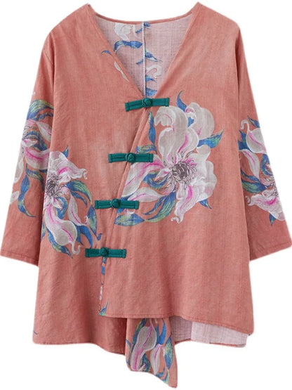 Asymmetric Cotton Linen irt T-irt Summer