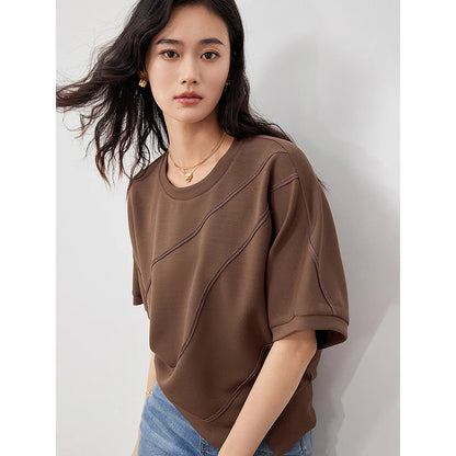 TOYOUTH Women Air Layer T-shir