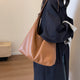 Ensemble 2 Pièces : Sac Shopping en Cuir PU et Pochette