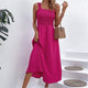 Robe Rose à Taille Haute