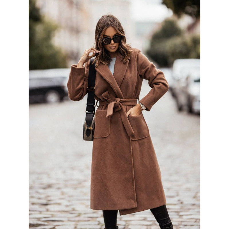 Manteau en Laine Croisé