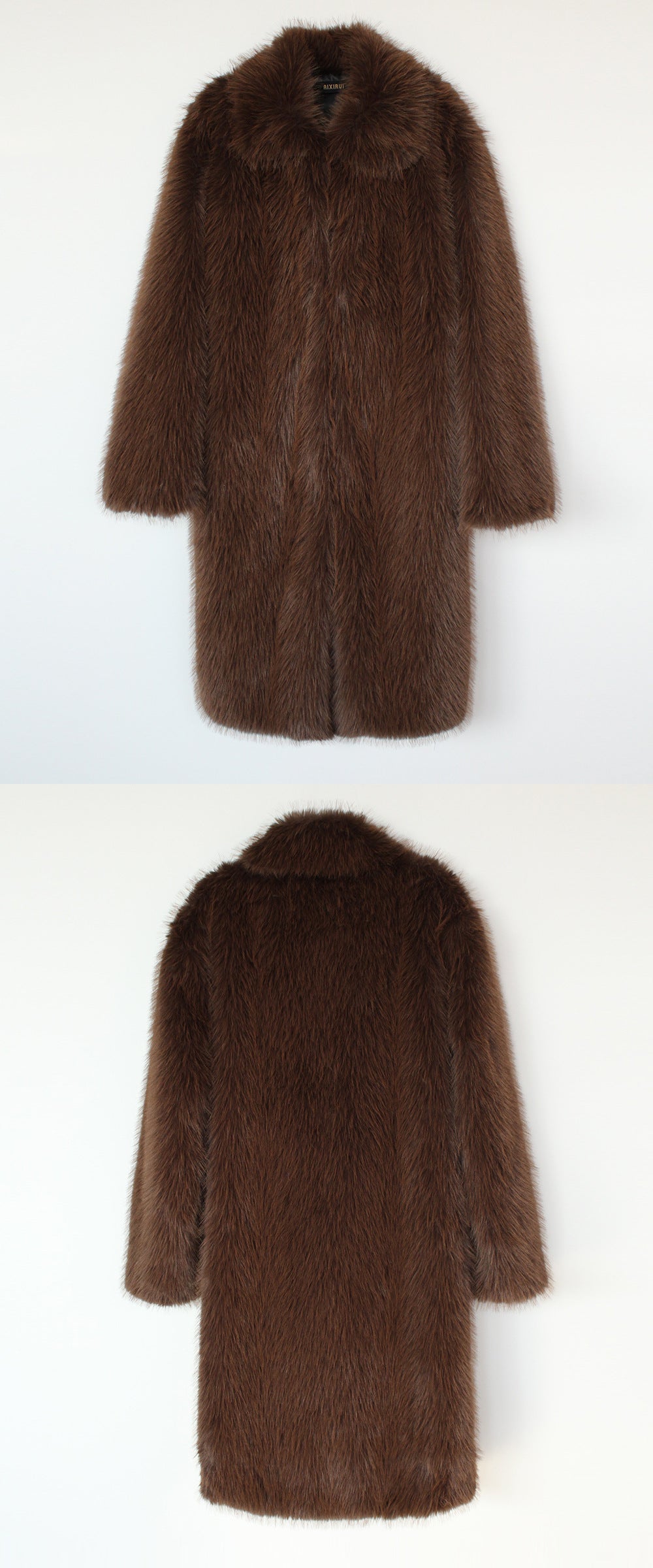 Manteau Long Pelucheux Hiver