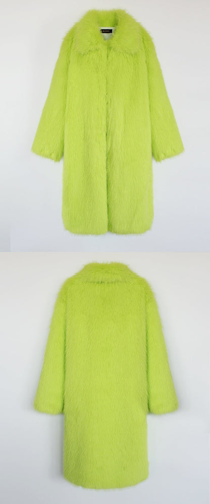 Manteau Long Pelucheux Hiver