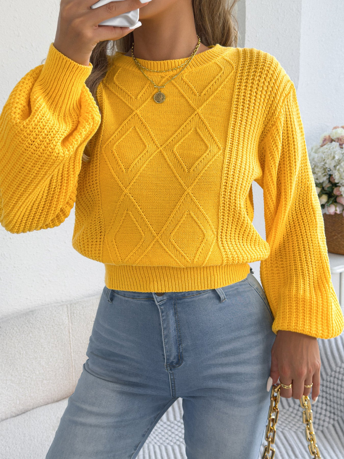 Pull Court Manches Lanternes