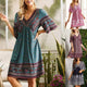 Robe Style Ethnique Été Manches Mi-Longues