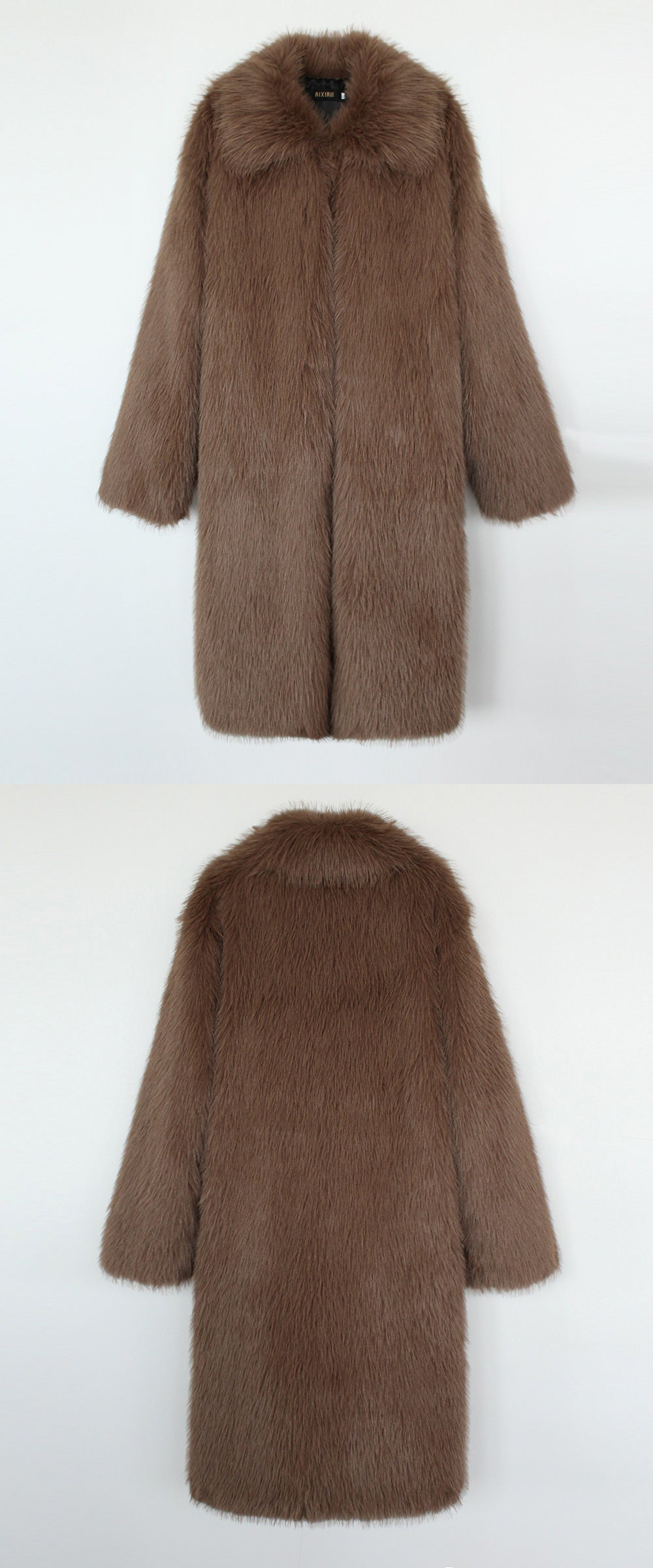 Manteau Long Pelucheux Hiver