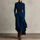 Robe Longue Chic à Drapé Asymétrique