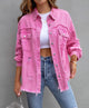 Veste oversize à franges pour femme